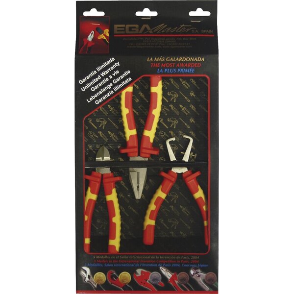 Ega Master SET OF 3 PLIERS TITACROM BIMAT 1000 V 76604 - main